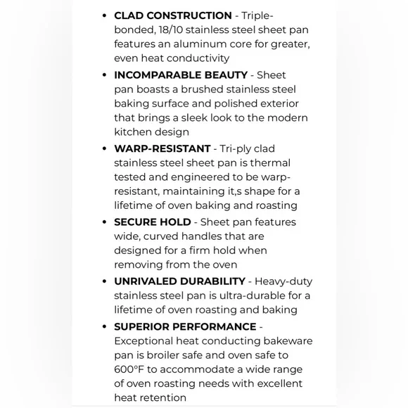 Hestan OvenBond Tri-ply Half Sheet Pan - Picture 16 of 16